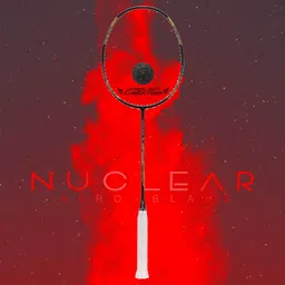 hundred Nuclear 72 Superlight 6U Grey, Black, Gold Unstrung Badminton Racquet image 5