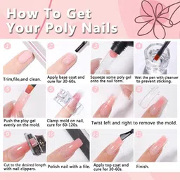 bolt bee Poly Extension Gel Nail Kit With Slip Solution Dual Nail forms image 5