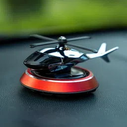 red champion Solar Powered Car Perfume Helicopter Design, Auto Rotation Fan Car Dash Indicator Lamp-picture-16