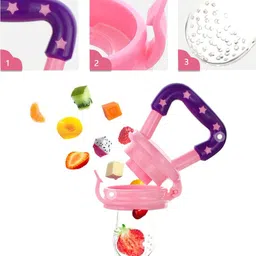 manogyam 2-in-1 Baby Fruit Feeder and Teething Toy,Ultra-Soft Silicone for Babies Feeder image 2