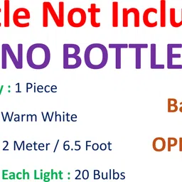 golden heart 20 LEDs 1.98 m Gold Steady String Rice Lights image 2