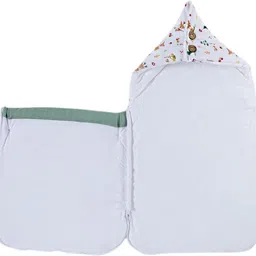 haus & kinder Baby muslin carrier nest cum sleeping bag, 0-12 Months - White Sleeping Bag image 2