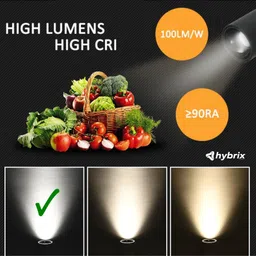 hybrix HQ LED Spot Light, Surface Track light (9 WATT) Picture Light, Focus Light, Down Light, Super Bright COOL White Light Color, Bridge-Lux Optical COB LED, Spot Adjustable , Aluminum Heat Sink (PACK OF 6) Track Lights Ceiling Lamp image 3