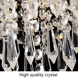 lightwave Crystal Glass Chandelier Warm Yellow Ceiling Light for Living room Chandelier Ceiling Lamp image 4