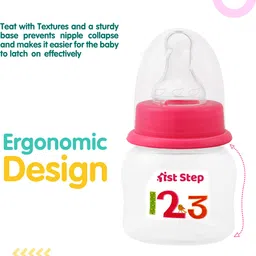 1st step BPA Free Baby Feeding Bottle with Anti-Colic Nipple for Infants - 60 ml image 4