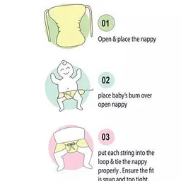 duggu kids Baby cotton langote resuable and washable Pack of 12 Available in three colour image 5