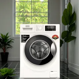 black+decker 8 kg Fully Automatic Front Load with In-built Heater Black, White image 3