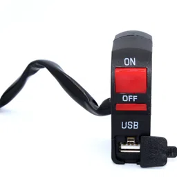 Universal For all Bike Handlebar Mount ON/Off switch with USB 5 volt 2Amp Mobile charging port Bike Fairing Kit-image-64