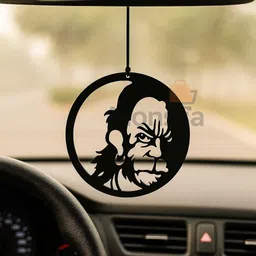 monssa HANUMAN BLACK Car Hanging for Dashboard Rear View . (Pack of 1) Car Hanging Ornament image 4