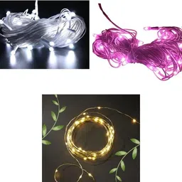 nirvair 124 LEDs 15 m Multicolor Steady Strip Rice Lights-picture-13