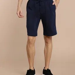 van heusen Solid Men Blue Regular Shorts image 1