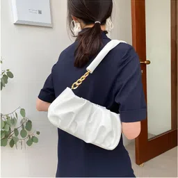 wromyte White Women Messenger Bag Trendy and Versatile Bag Stylish Handbag & Ladies Purse for Women & Girls image 2