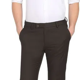 arrow Men Regular Fit Brown Viscose Rayon Trousers image 4