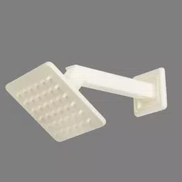 bathbliss 4"x4" Inch White PVC Feny Shower with 7"Inch Shower Arm (Set of 1) Fixed Mount-picture-10