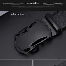 nexbelt Men Casual Black Texas Leatherite, Artificial Leather Belt image 3