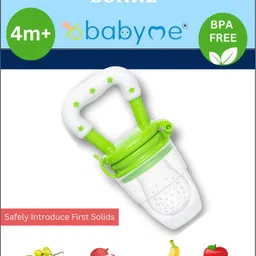 babyme Silicone Food/Fruit Nibbler, Soft Pacifier/Feeder for Infant Baby, BPA Free - Silicon-picture-16