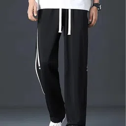 mack jonney Men Colorblock Black Track Pants image 2