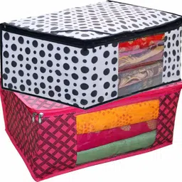 Champaran Industries Large Storage Space Saver Multipurpose Bag/Non Woven Wardrobe Storage Organizer Cotton Laundry Bag-image-98