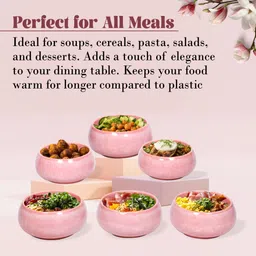 anwaliya Ceramic Vegetable Bowl For Curry, Dal, Dessert & Salad, 190 ML image 3