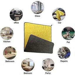 qnjl Microfiber Vehicle Washing Sponge Cleaning Cloth Ultra Absorbent & AC Vent Combo image 2