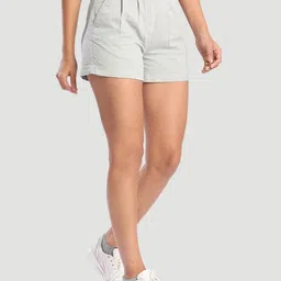 bene kleed Solid Women Grey Cargo Shorts image 2