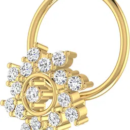 avsar Hamsini 18kt Diamond Yellow Gold Nose Wire image 2