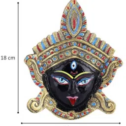 ksb décor Beautiful Maa Kali Face Decorative Showpiece - 5 cm image 3