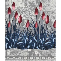 bedsheet dotcom Blue Traditional 180 TC Cotton Printed Bedsheet With Two Pillow Covers For Queen Bed (Little Greene Printed ,Blue ,153 GSM) image 4