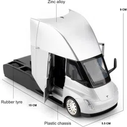 zuuluzrs Tesla Toy Truck Semi Truck Head, Die-cast toy Best For Kid's Fun image 2