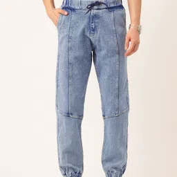 PARIS HAMILTON Men Jogger Heavy Fade Acid Wash Stretchable Jeans image 1