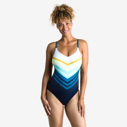 Women one-piece Swimming Swimsuit Lila Sharp - Navy-image-94