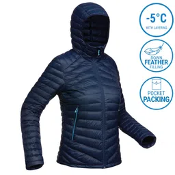 Women Trekking Down Jacket MT100 -5°C Navy-image-4