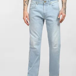 Jack & Jones Men Blue Straight Fit Low-Rise Mildly Distressed Heavy Fade Jeans-picture-19