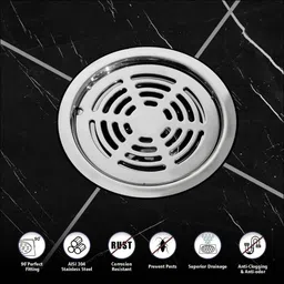 sanjay chilly Floor Stainless Steel Push Down Strainer image 4