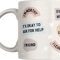 soulfox Premium "I am strong" with multiple quotes Printed Ceramic Coffee Mug image 3