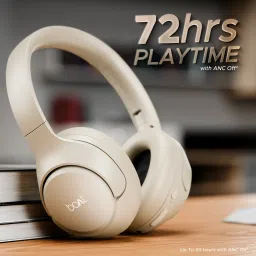 boAt Rockerz 551 ANC Pro Bluetooth Headphone with Mic (Active Noise Cancellation, Over Ear, Hazel Beige) image 3