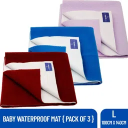 weewish Waterproof - Cotton, Fleece Dry Sheet - Reusable & Washable- (LARGE) - Pack of 3-picture-20