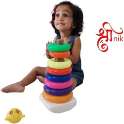 shreenik Stacking Teddy Rings for Growing Babies,- 5 pis Rings (Multicolor) image 5