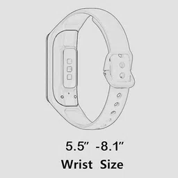 guoi Silicone Band Strap Compatible for Samsung Galaxy Fit 2,Soft Sport Silicone Replacement Straps Safety Lock for Galaxy Fit2 SM-R220 Watch For & Men & Women [ONLY Strap Device Not Included] Smart Watch Strap image 5