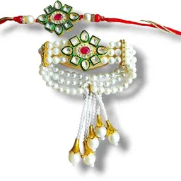 atheenaaris Designer Rakhi set raksha bandhan rakhi for brother lumba rakhi for bhabhi Mauli Thread, Assorted Rakhi Set image 4