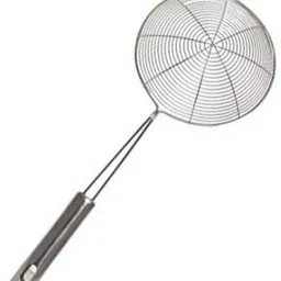 wokhouse Premium Quality Stainless Steel Deep Fry Strainer Wire Skimmer with Spiral Mesh, Professional Grade Handle Skimmer Spoon/Ladle for Spaetzle Strainer image 2
