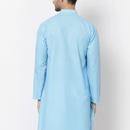 vyomcreation Men Cotton Blend Kurta Pyjama Set image 2