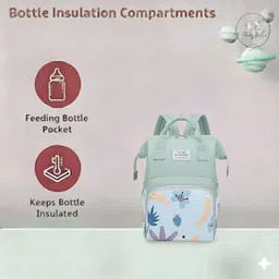 baby holic Baby Diaper Bag for Mothers | Black Maternity Backpack with Teddy Design TRAVELLING DIAPER BAG image 2