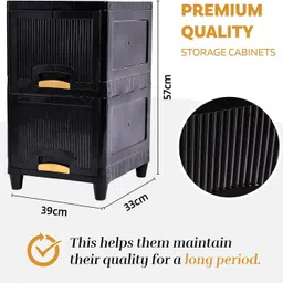 ashlas 2 Tier Organizer for Clothes/Kitchen Storage Rack/Modular Wardrobe for Cloth PP Collapsible Wardrobe image 3