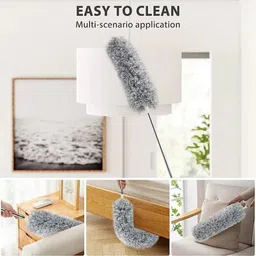 nucletric Cleaning Brush Feather Microfiber with Extendable Rod Dust Cleaner Wet and Dry Duster image 3