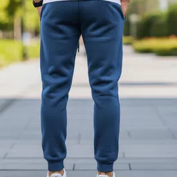 houseofcommon Men Solid Blue Track Pants image 2