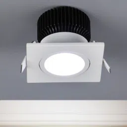 decorativeray White 9 Watts LED Plastic Square Panel Light image 1