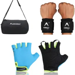 GYM GLOVES WITH WRIST SUPPORT AND GYM BAG FOR MEN AND WOMEN GYM COMBO KIT Fitness Accessory Kit Kit-image-53