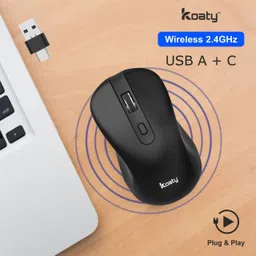 Koaty Value USB C Mouse WM315 Wireless Ambidextrous OpticalGaming Mouse image 2