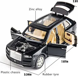 arizuul 1:24 Scale Rolls Royce Cullinan Toy Car Metal Alloy Die-Cast Pull Back image 2